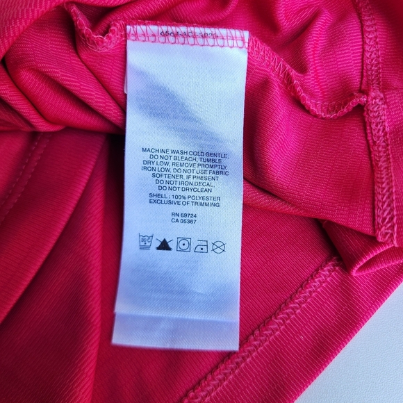 Columbia Dress Easy Does It Sleeveless Drawstring Waist Hot Pink Stretch XL - Picture 8 of 13